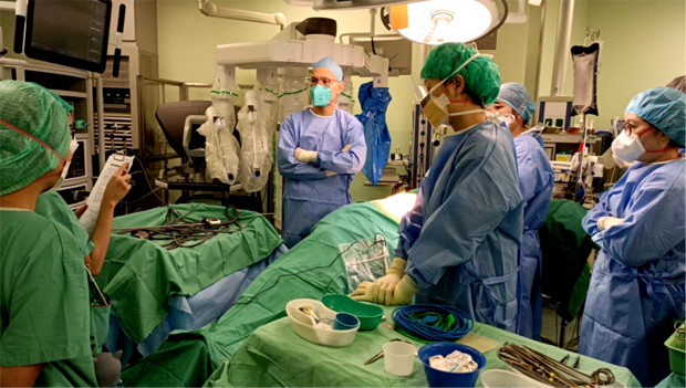  All present and attentive during Time Out safety check before surgery begins. 