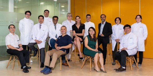 Left to Right Dr Matthew NG (NCCS), Mr NEO Zhen Wei (IMCB), Dr Daniel TAN (NCCS), Dr Joe YEONG (IMCB), Dr Gopal IYER (NCCS), Dr YONG Wei Peng (NCIS), Dr Simone DORFMUELLER (EDDC), Dr Veronica DIERMAYR (EDDC), Mr Jeffrey LIM (IMCB), Ms LEE Yock Ann (EDDC), Dr Venkateshan SRIRANGAM (EDDC), Dr LEUNG Hau Wan (BTI), Dr Andre CHOO (BTI), Ms GOH Ting Hwee (BTI)